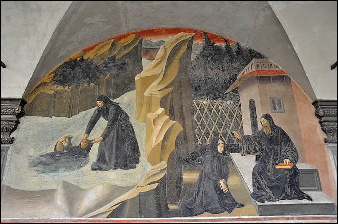 Fresque du cloître de la Badia Fiorentina