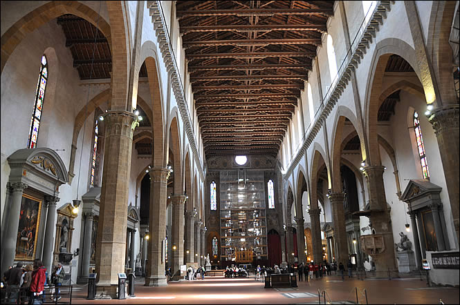 La nef de l'église Santa Croce