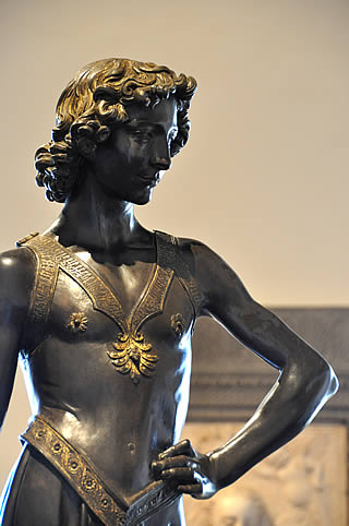 Statue de David de Verocchio au musée du Bargello