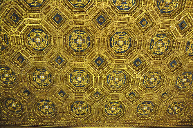 Le plafond de la salle d'audience du Palazzo Vecchio